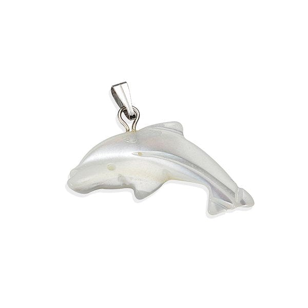 Pendentif Dauphin Coquillage Blanc