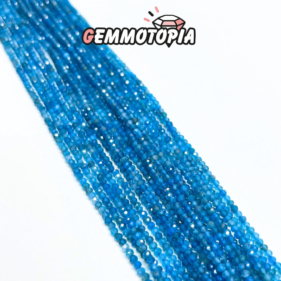 Perles Facettées Apatite Bleue