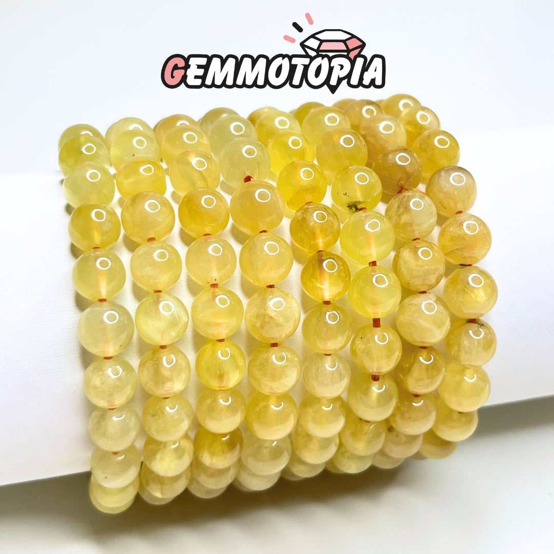 Bracelet Prehnite Jaune 3A