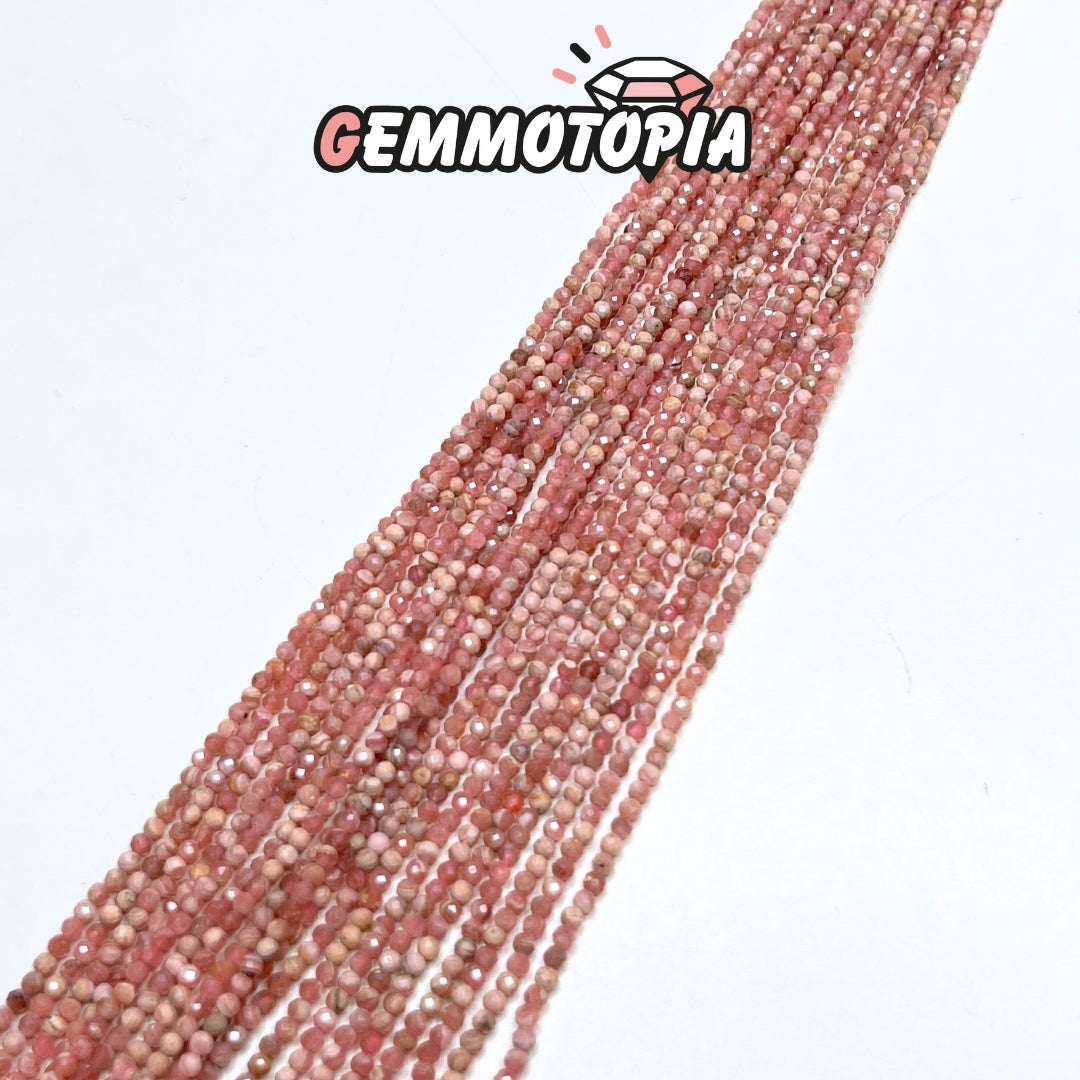 Perle Facettée en Rhodochrosite