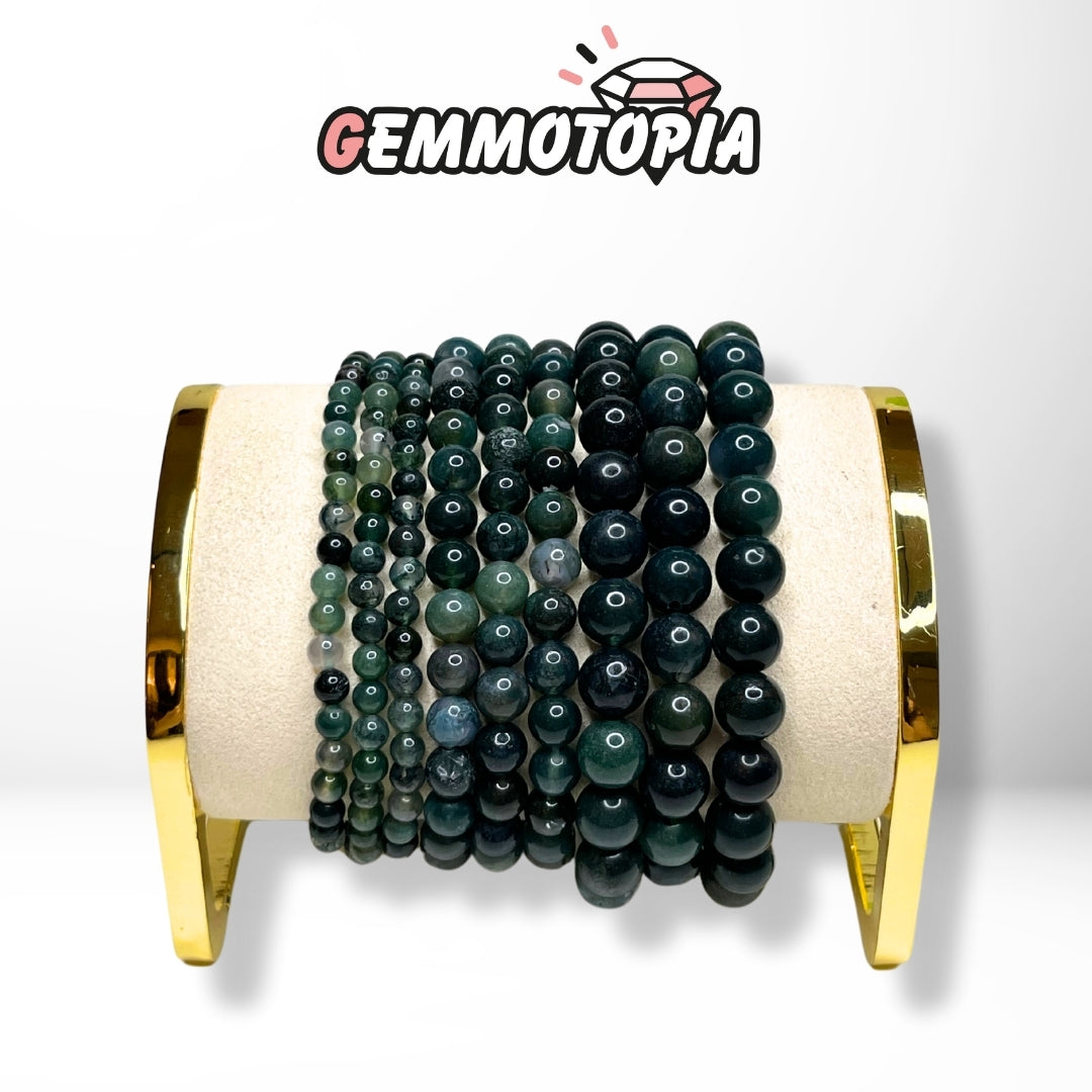 Bracelet en Agate Mousse 5A