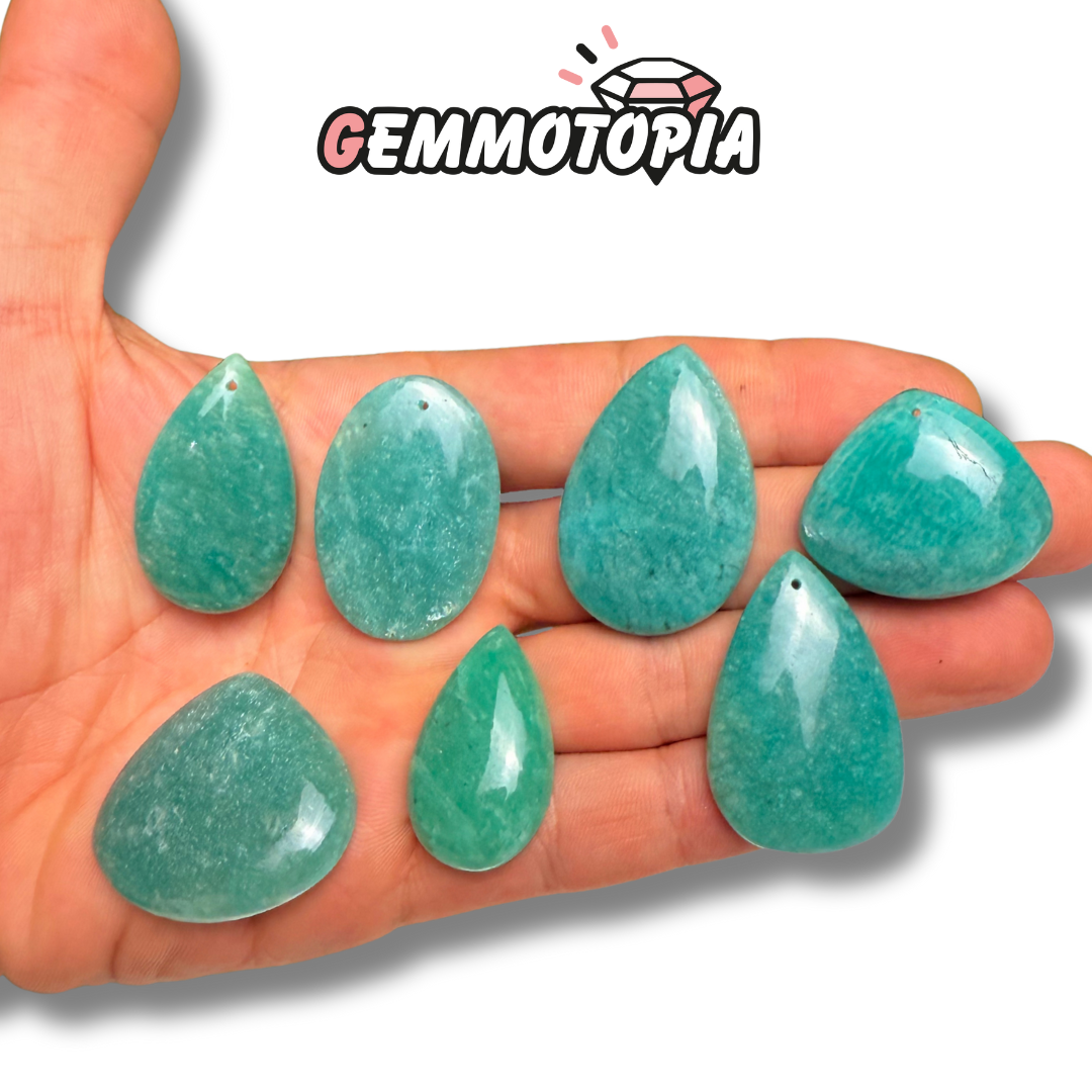 Pendentif Percé Amazonite Brésil