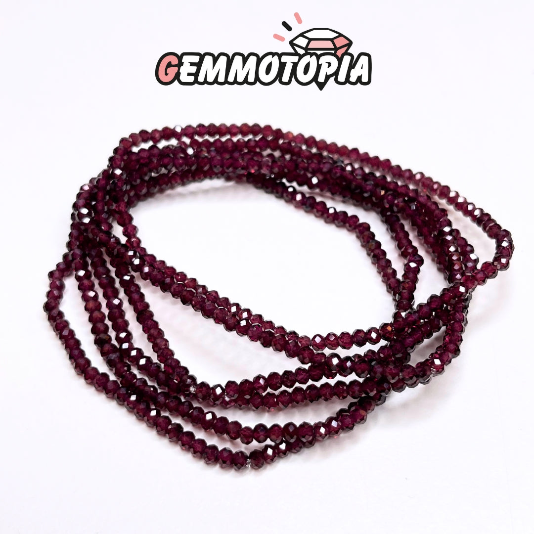 Bracelet Facetté Grenat 1A