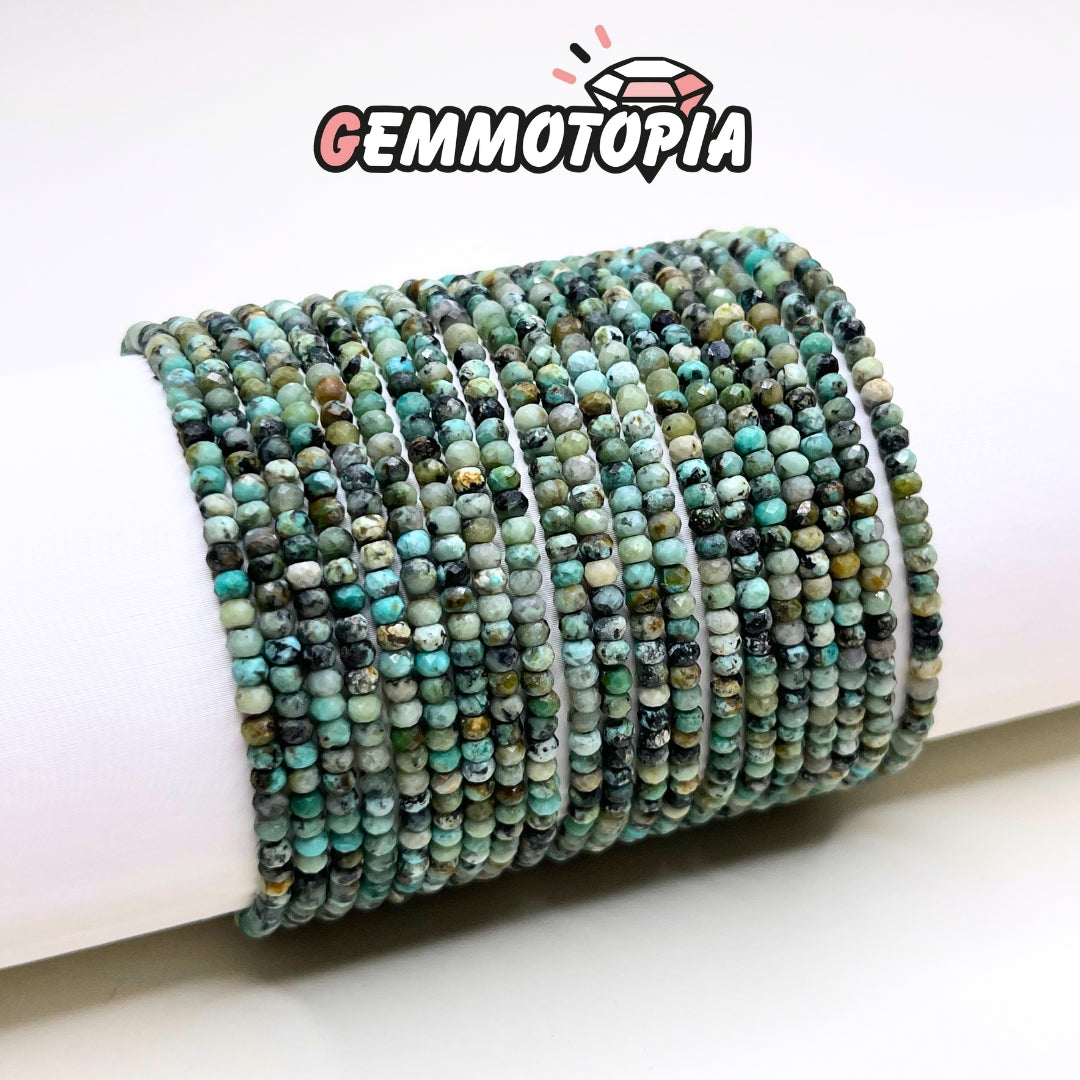 Bracelet Facettée Turquoise Africaine