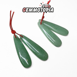 Pendentif Percé Aventurine Verte Duo