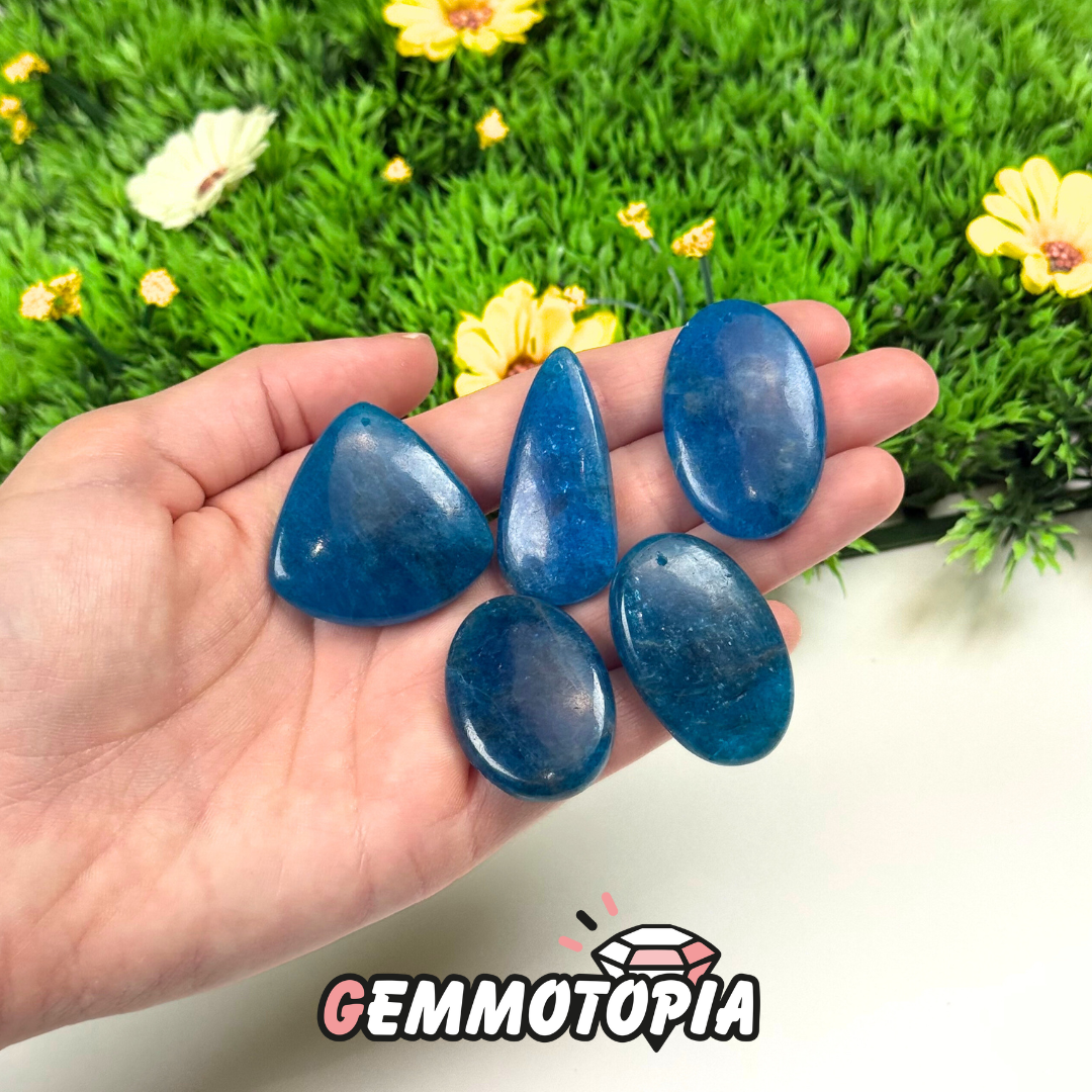 Pendentifs Percé Apatite Bleue