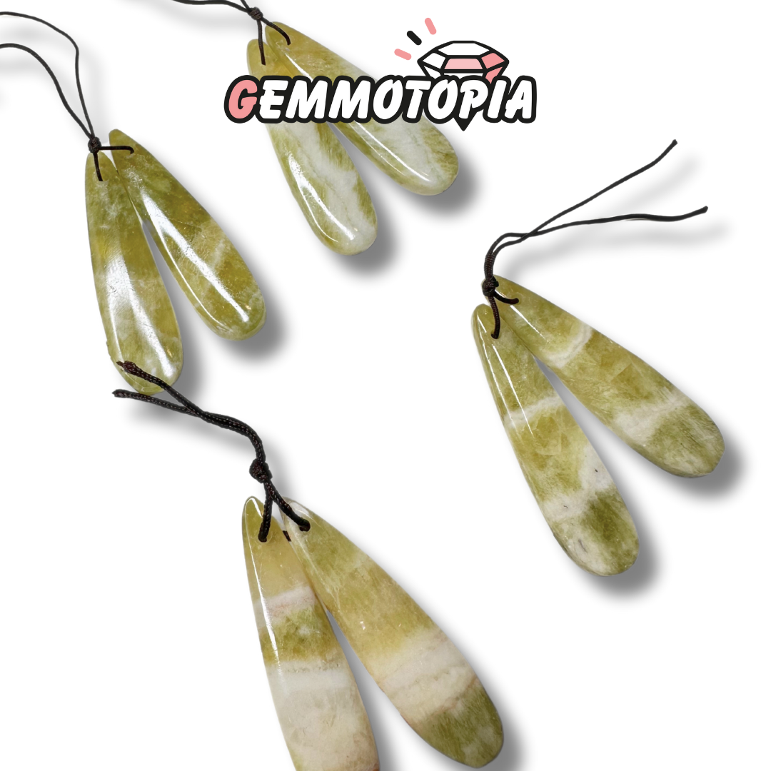 Pendentif Percé Goutte Hémimorphite Duo