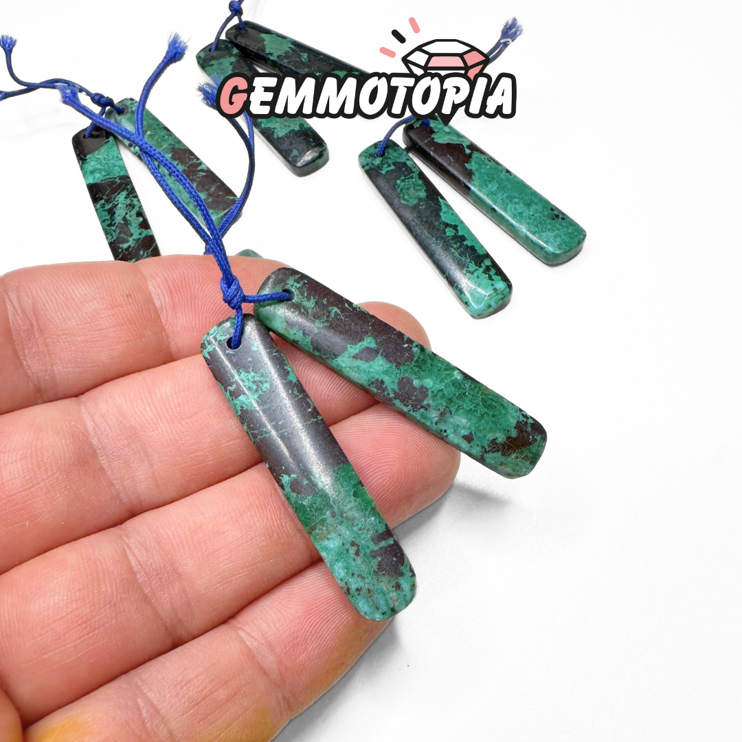 Pendentif Percé Chrysocolle Duo