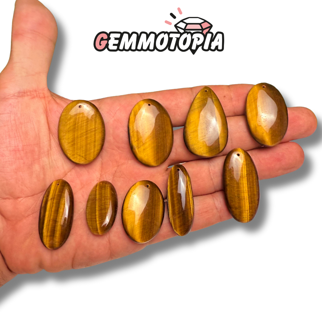 Pendentif Percé Oeil de Tigre