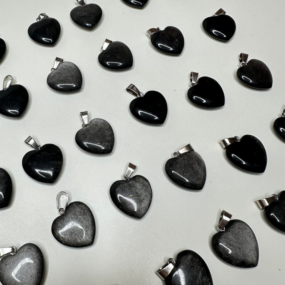 Pendentifs coeur plat (12 variantes)