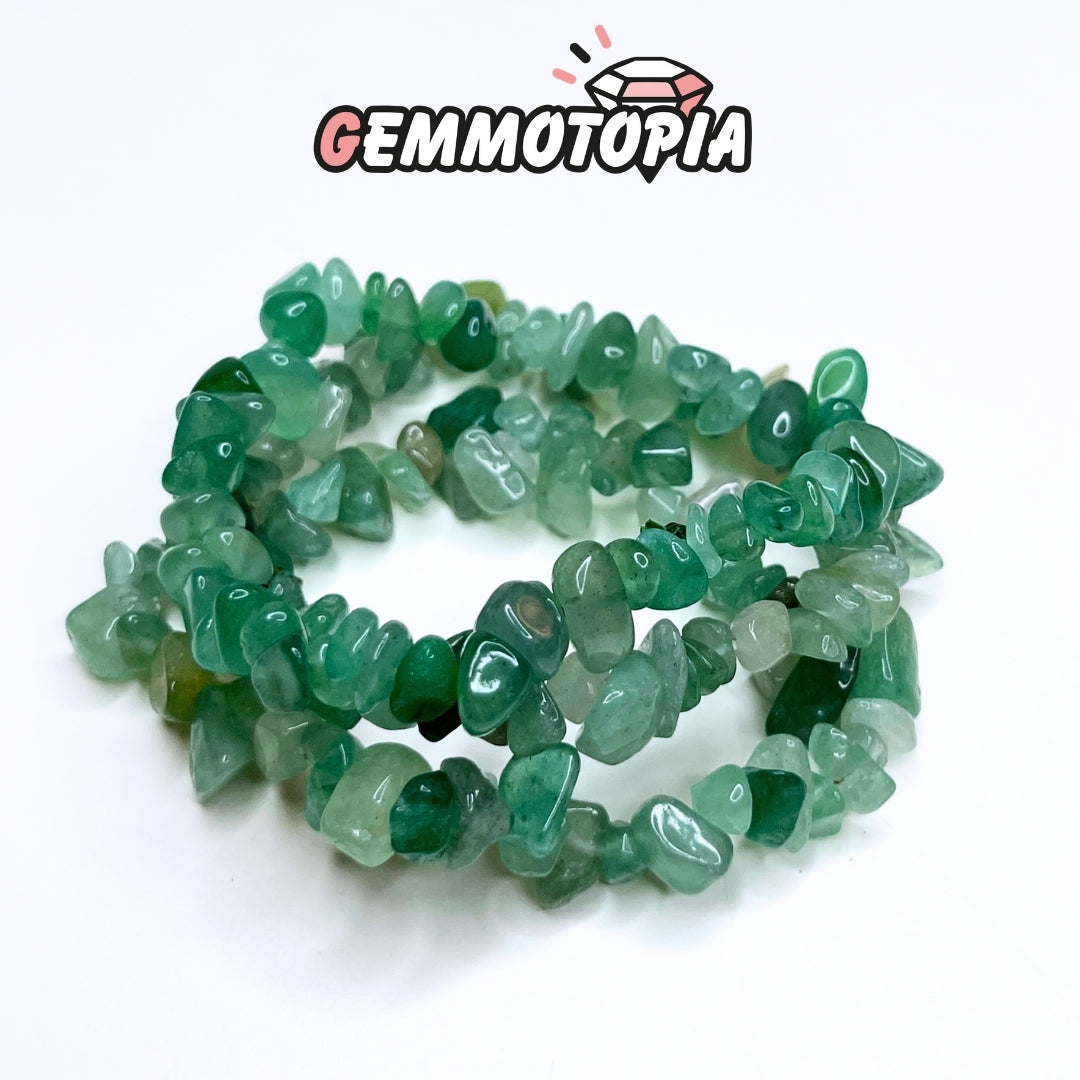 Bracelet Chips en Aventurine Verte