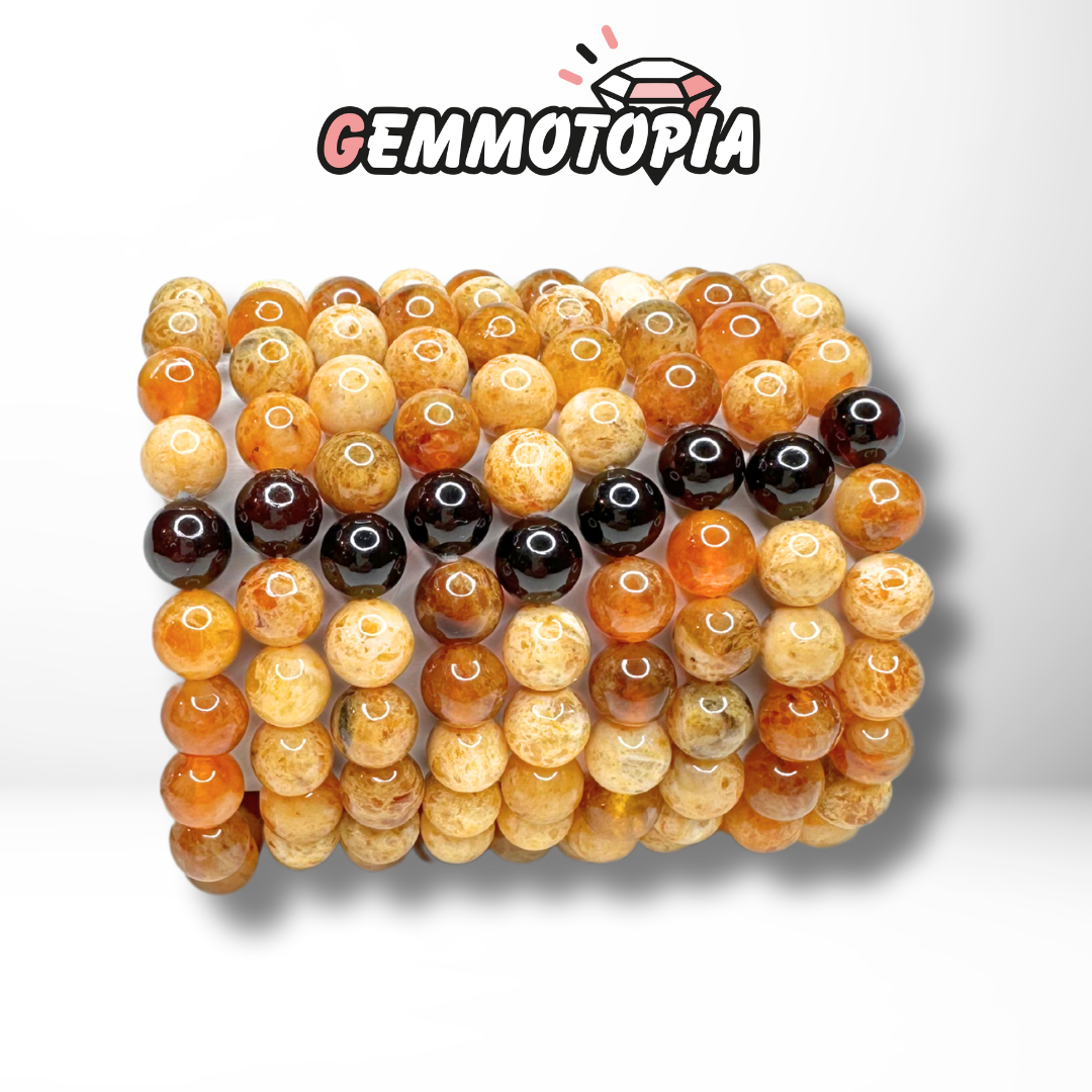 Bracelet Ambre Laiteuse avec 1 perle Ambre noire