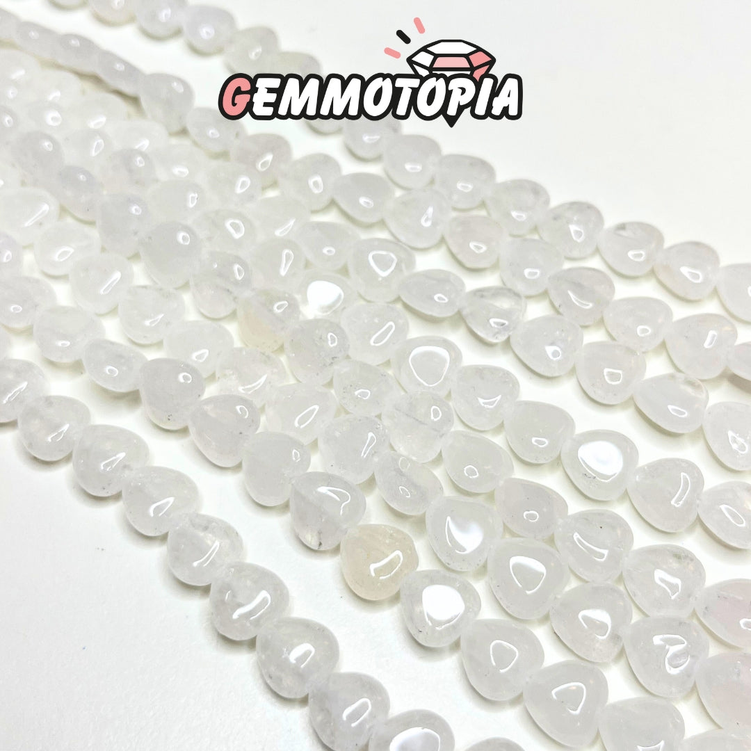 Perle Coeur Cristal de Roche