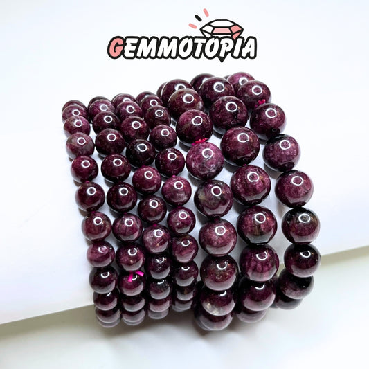 Bracelet en Tourmaline Rouge Rubellite 3A