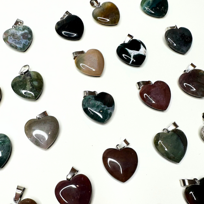 Pendentifs coeur plat (12 variantes)