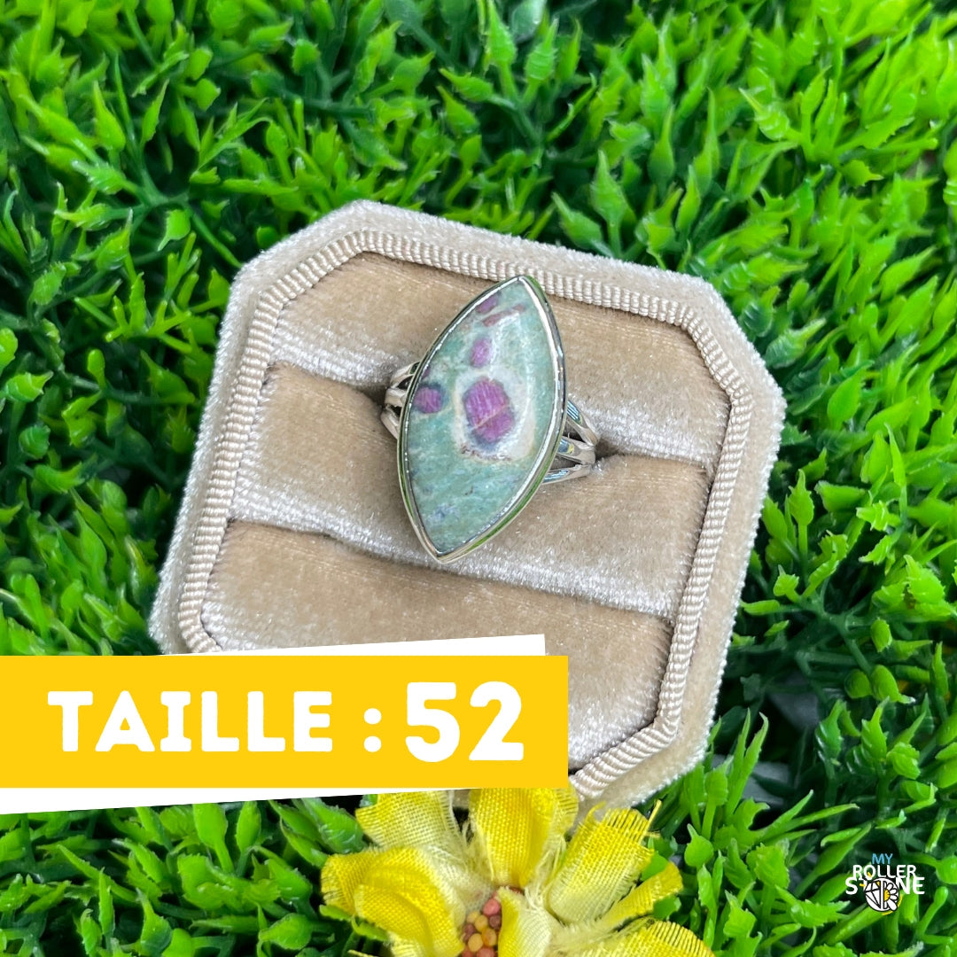 Bague Argent Rubis Fuchsite #18