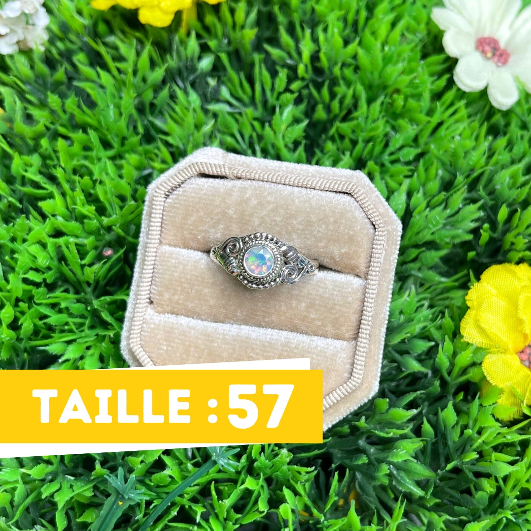 Bague Argent 925 Opale Ethiopienne #13