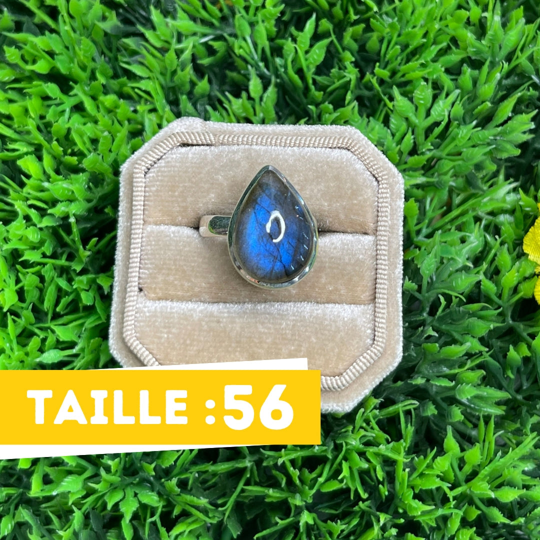 Bague Argent Labradorite Bluefire #186