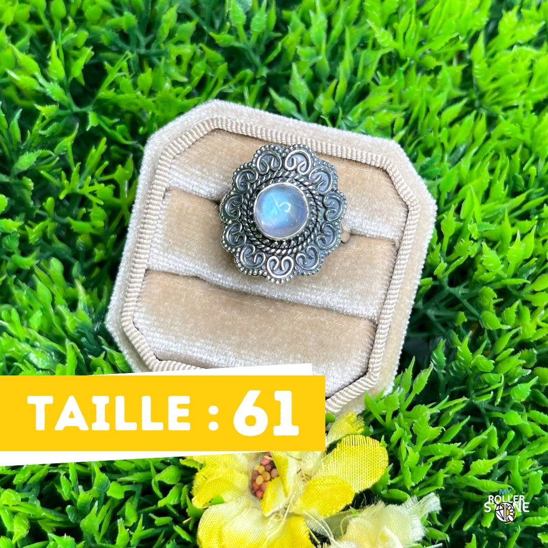 Bague Argent 925 Pierre de Lune #392