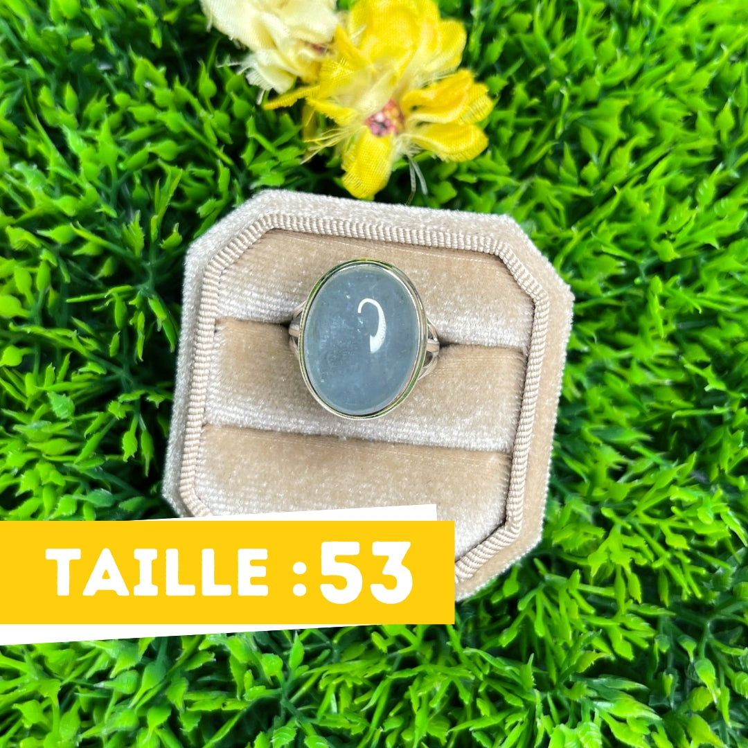 Bague Argent Aigue Marine #53