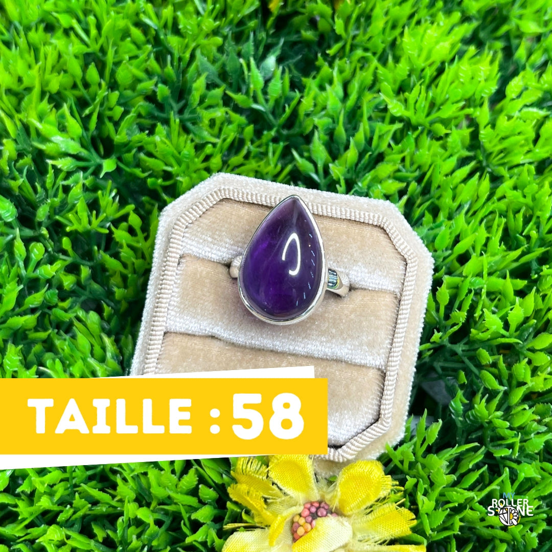 Bague Argent 925 Améthyste #139