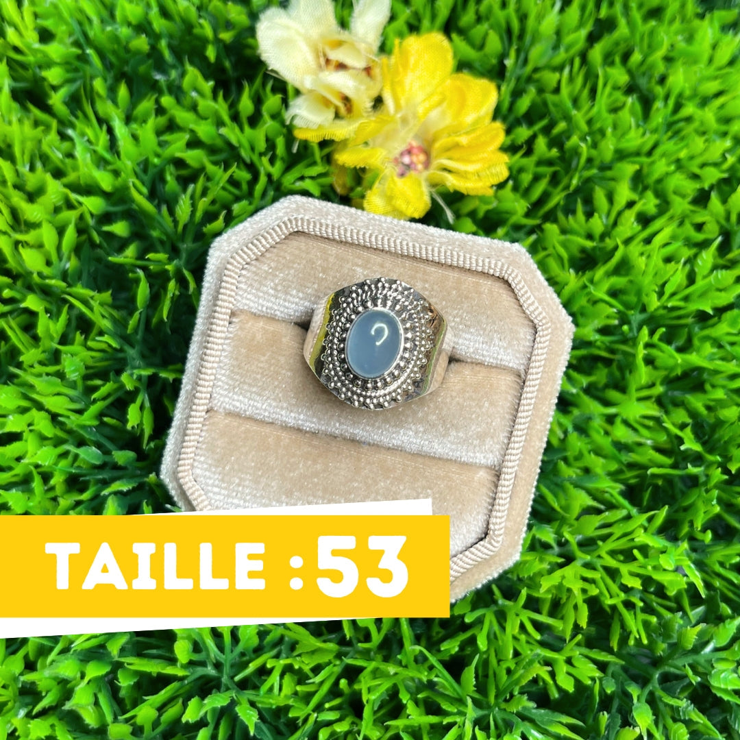 Bague Argent Aigue Marine #76