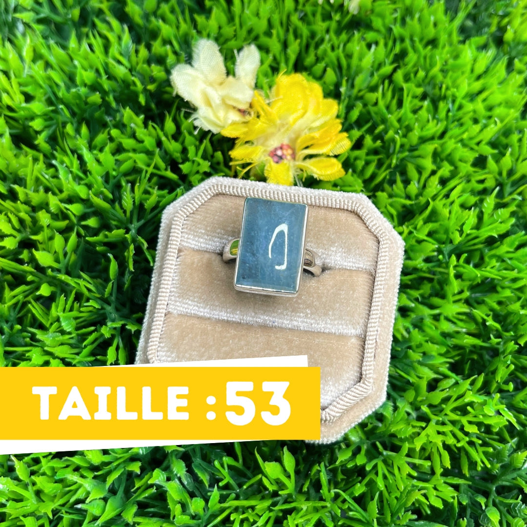 Bague Argent Aigue Marine #63