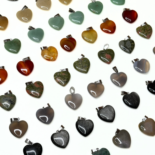 Pendentifs coeur plat (12 variantes)