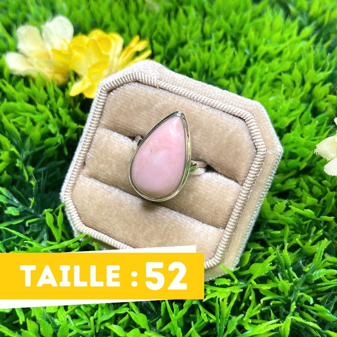 Bague Argent Opale Rose #27