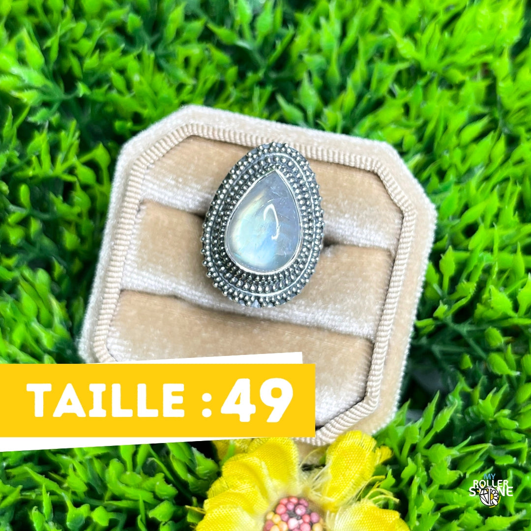 Bague Argent 925 Pierre de Lune #355