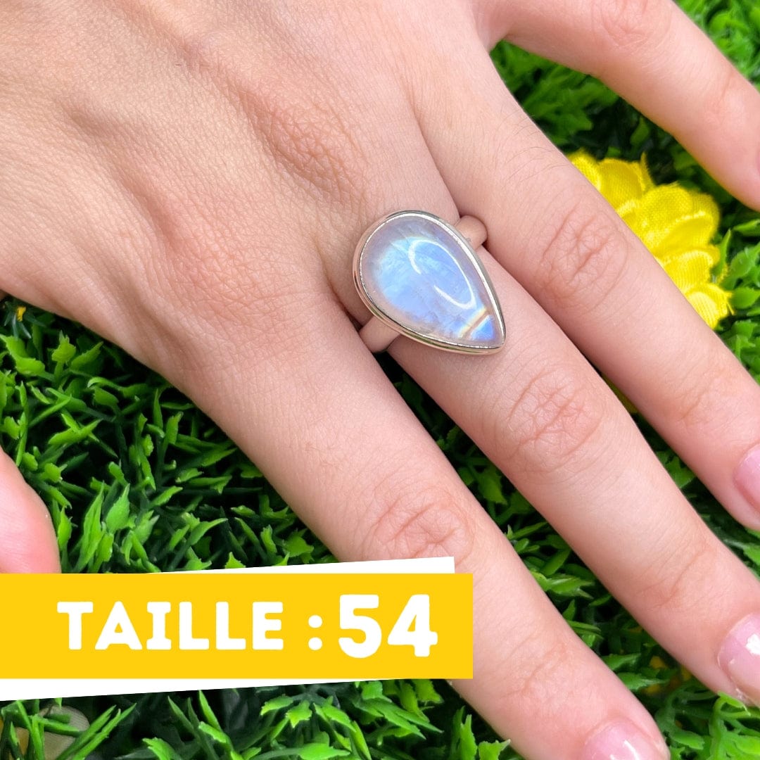 Bague Pierre de Lune Blue Fire #41