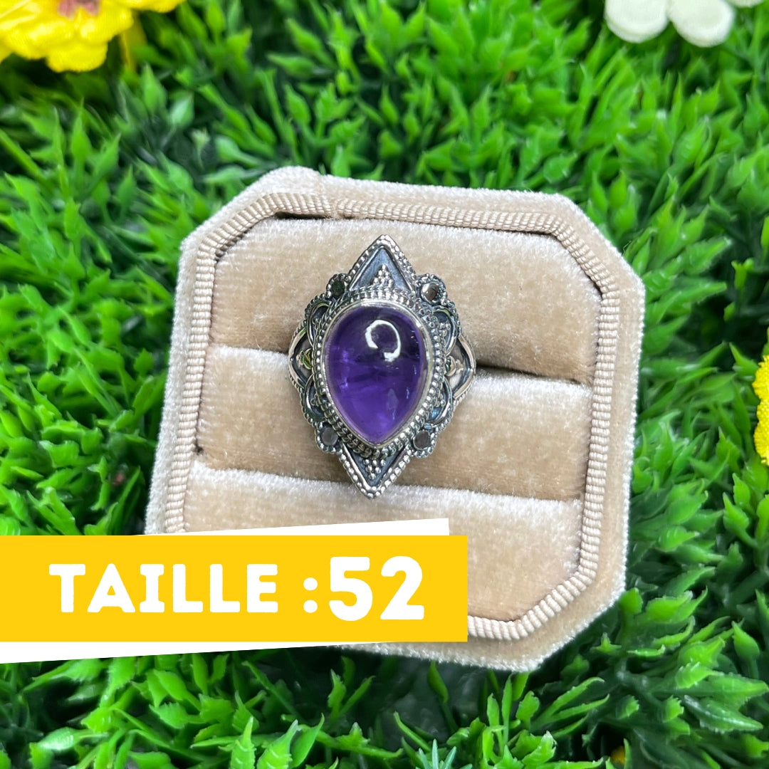 Bague Argent 925 Améthyste #35