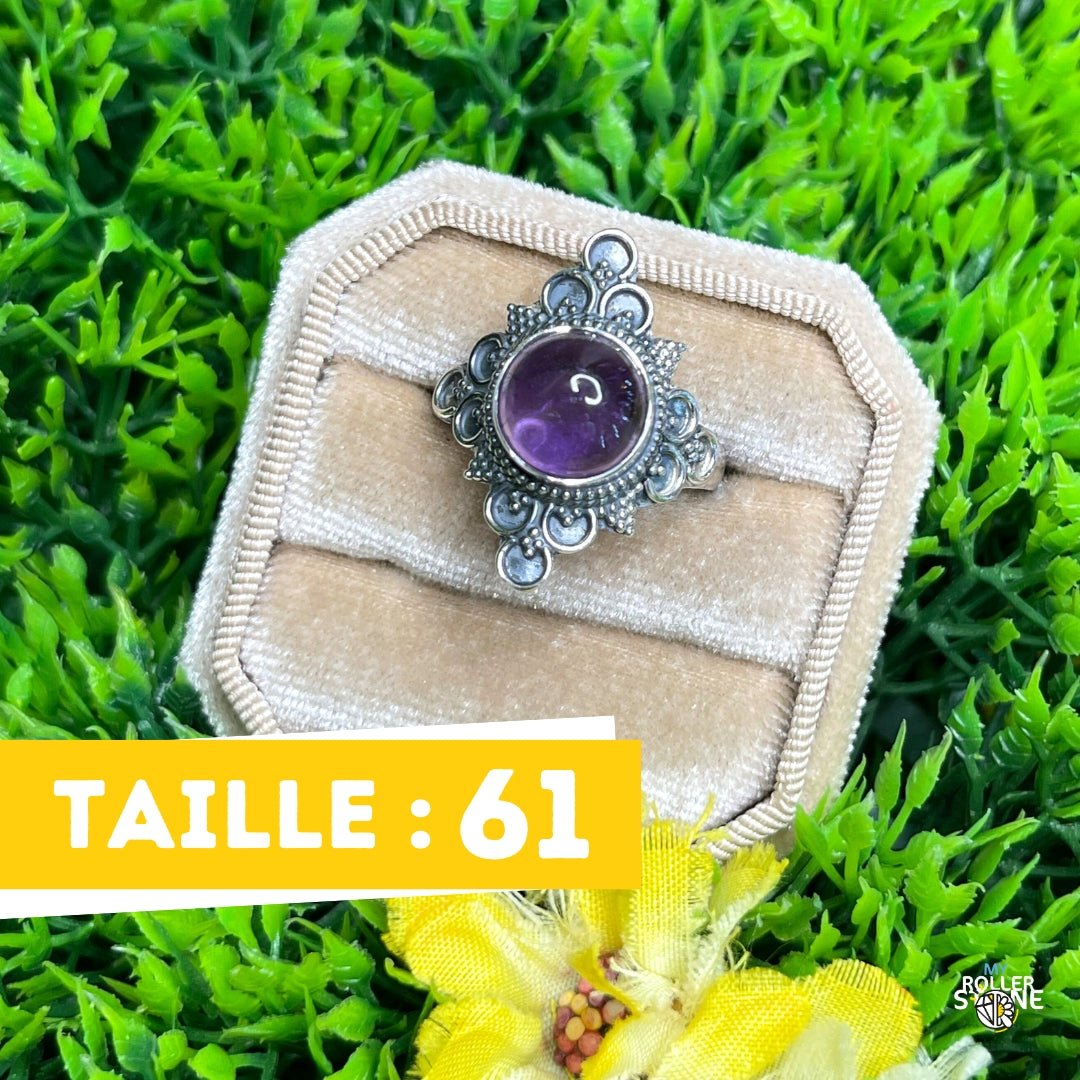 Bague Argent 925 Améthyste #166