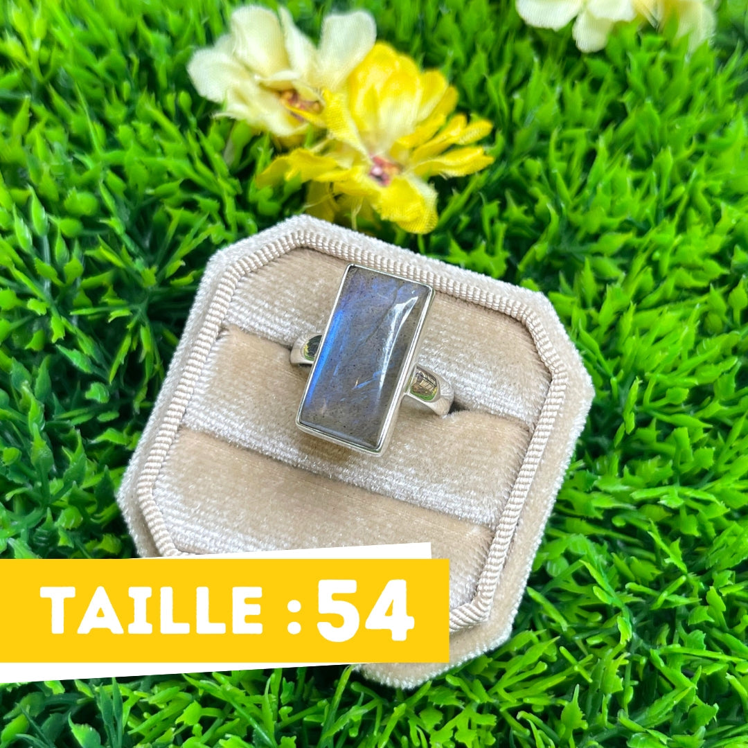 Bague Argent Labradorite Bluefire #44