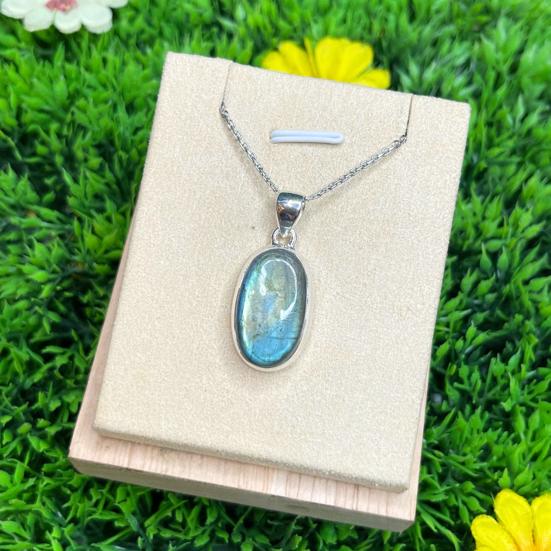 Pendentif Labradorite Blue Fire #48