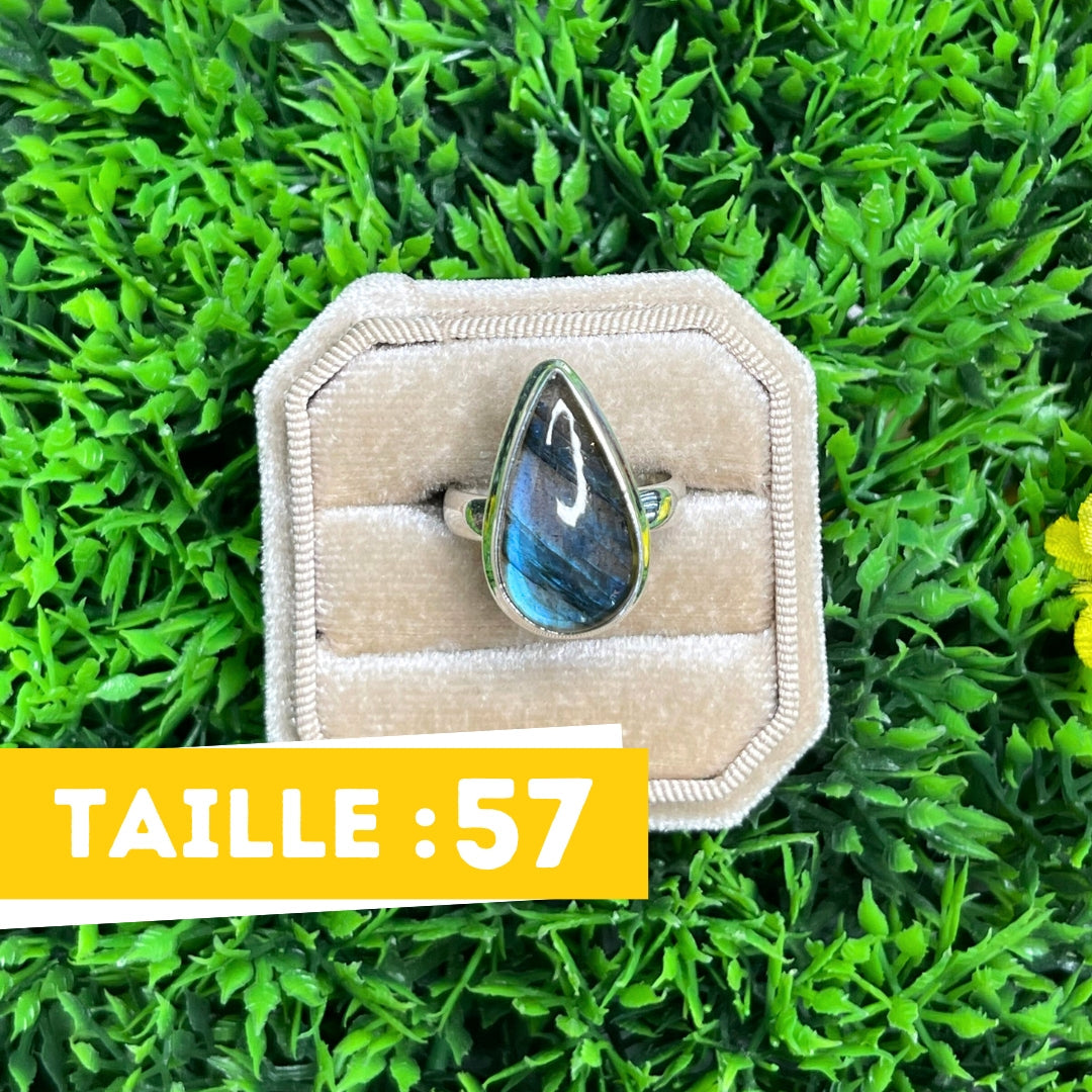 Bague Argent Labradorite Bluefire #217