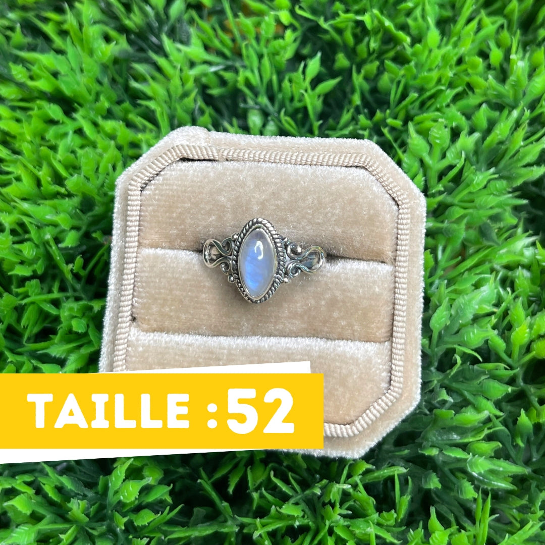 Bague Pierre de Lune Blue Fire #177