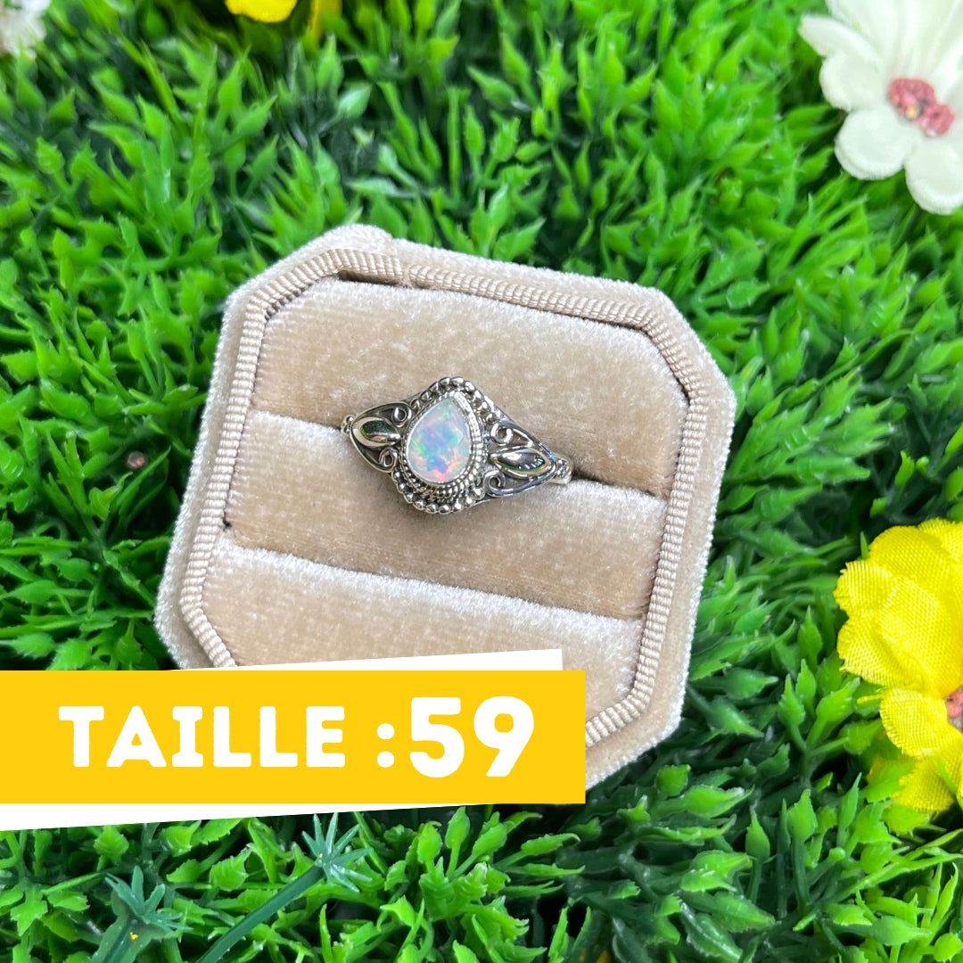 Bague Argent 925 Opale Ethiopienne #16