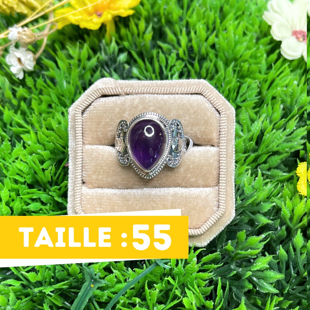 Bague Argent 925 Améthyste #44