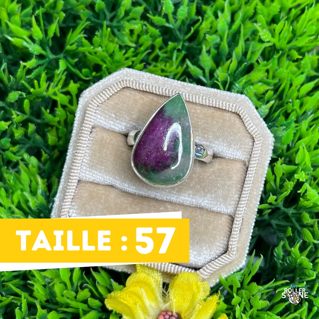 Bague Argent Rubis Zoïsite #10