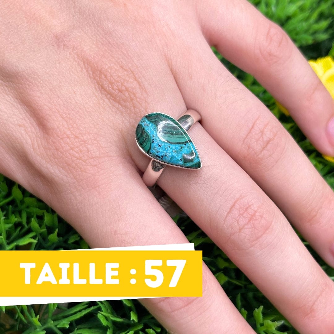 Bague Malachite Chrysocolle #16