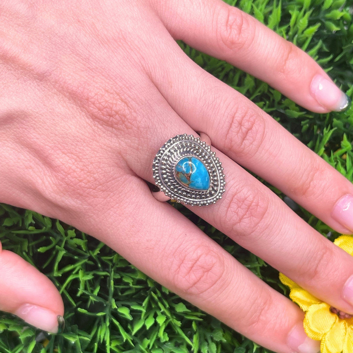 Bague Argent Turquoise Copper #1