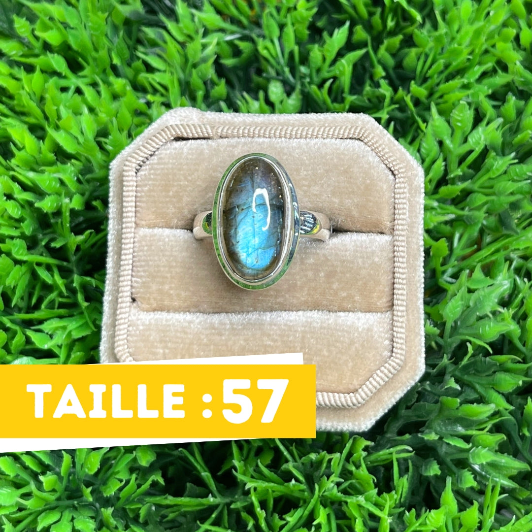 Bague Argent Labradorite Bluefire #193