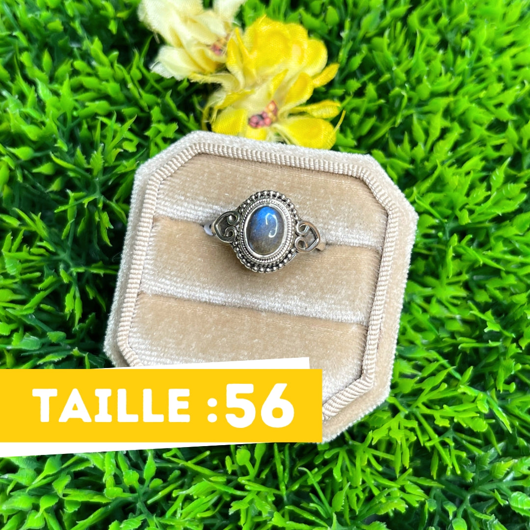 Bague Argent Labradorite Bluefire #98