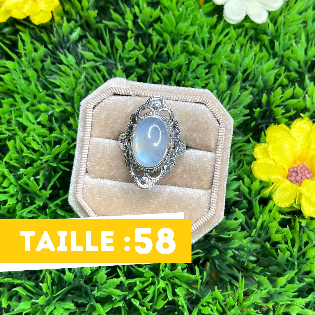 Bague Argent 925 Pierre de Lune #33