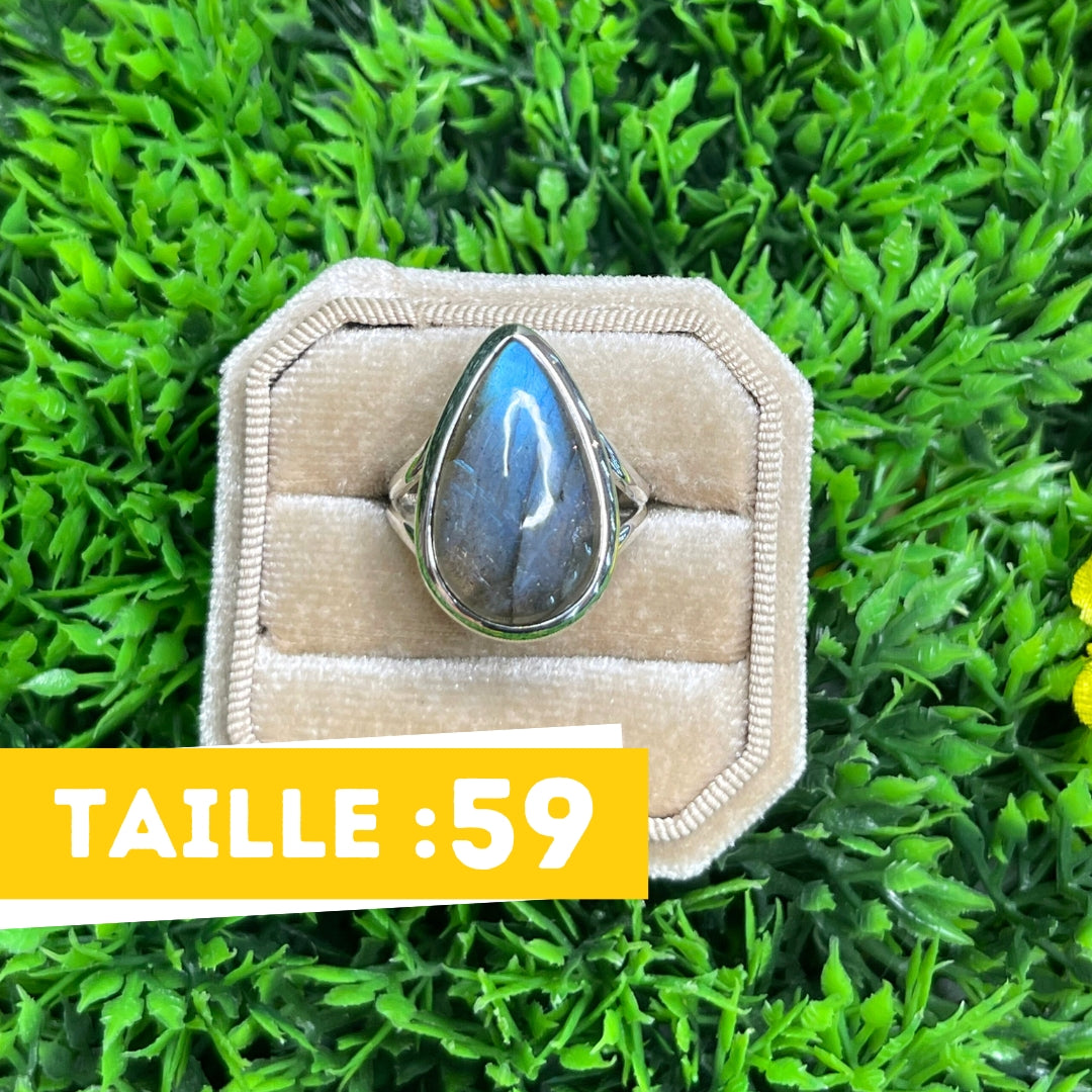 Bague Argent Labradorite Bluefire #185