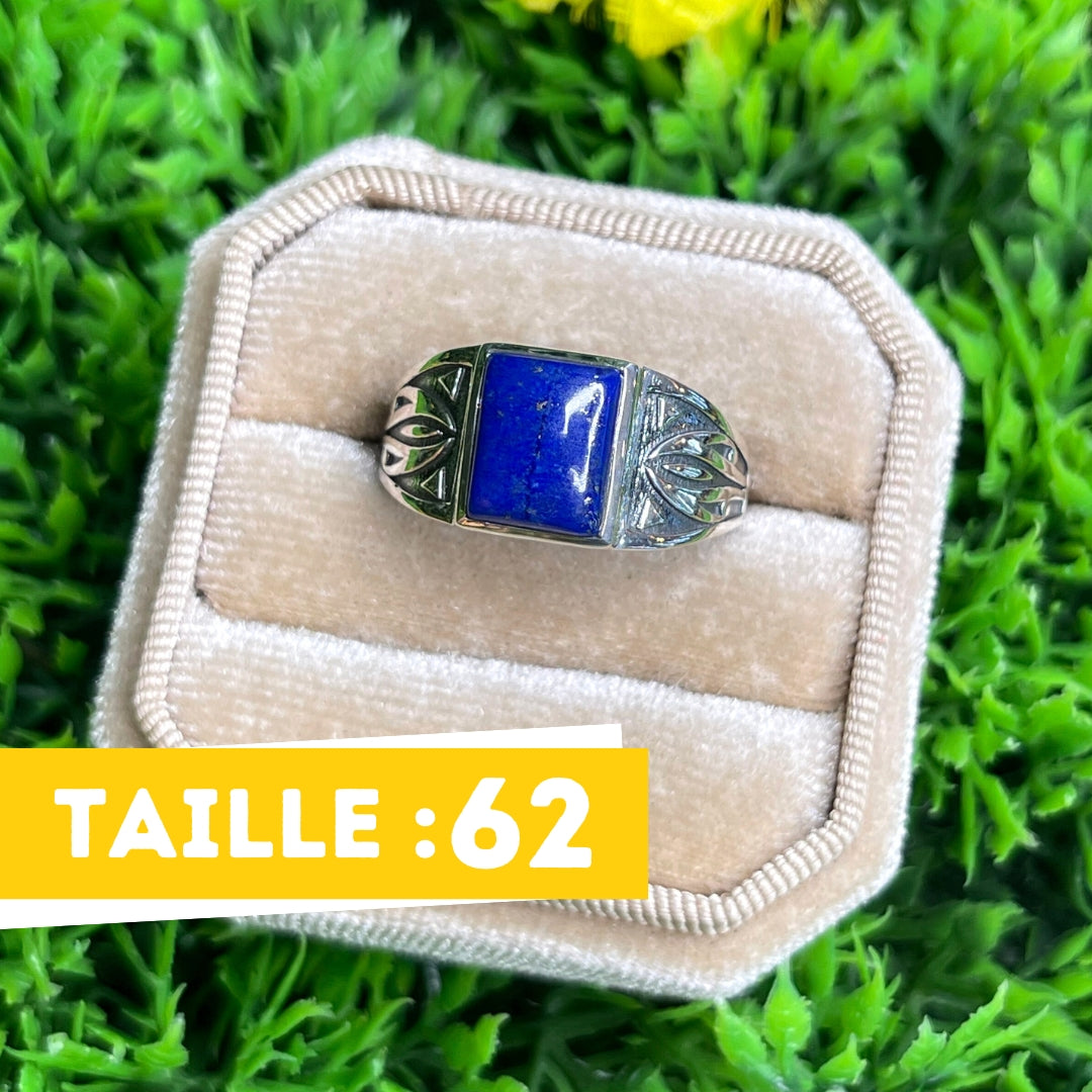 Chevalière Argent Lapis Lazuli Flèche #1