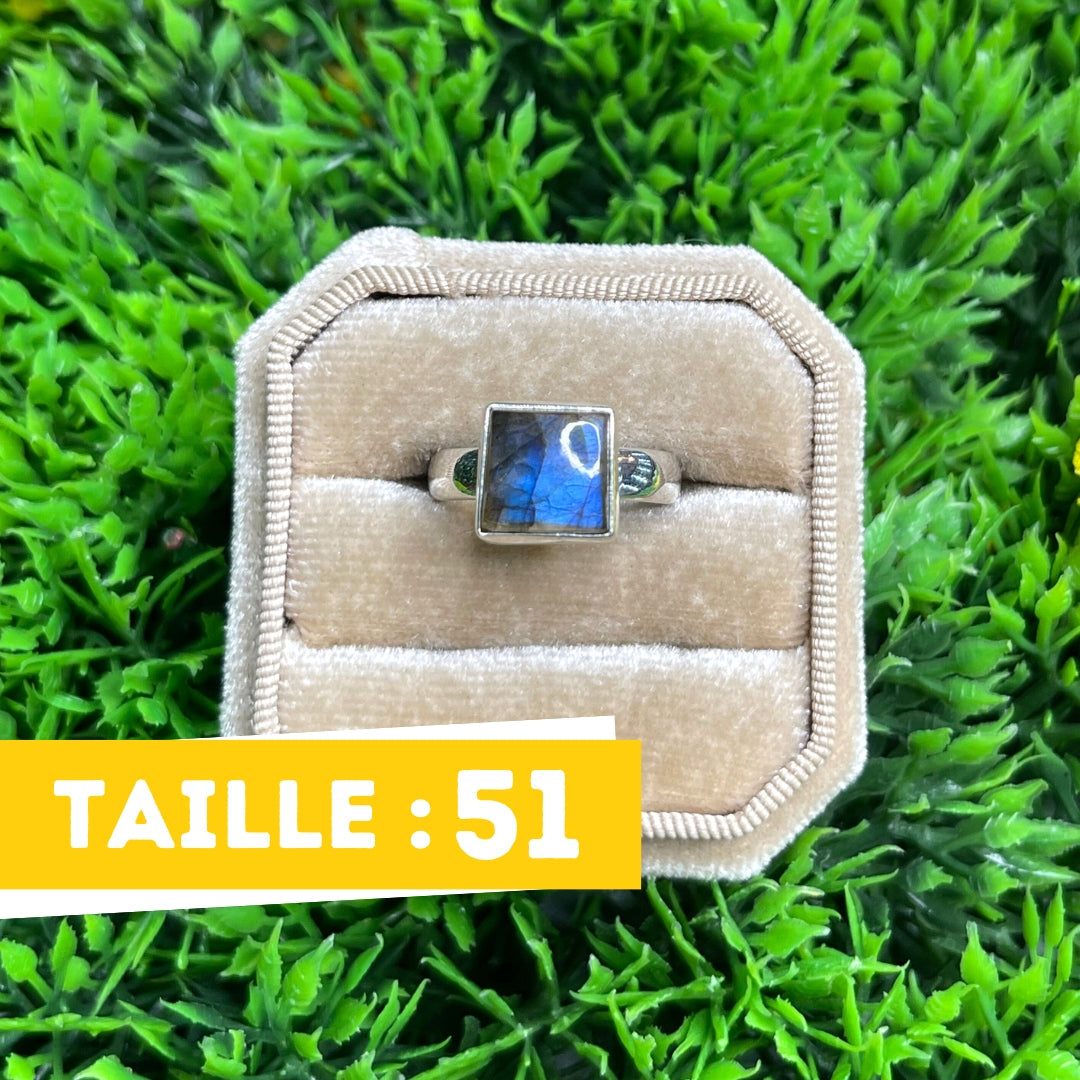 Bague Argent Labradorite Bluefire #166