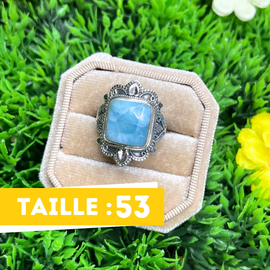 Bague Argent 925 Larimar #14