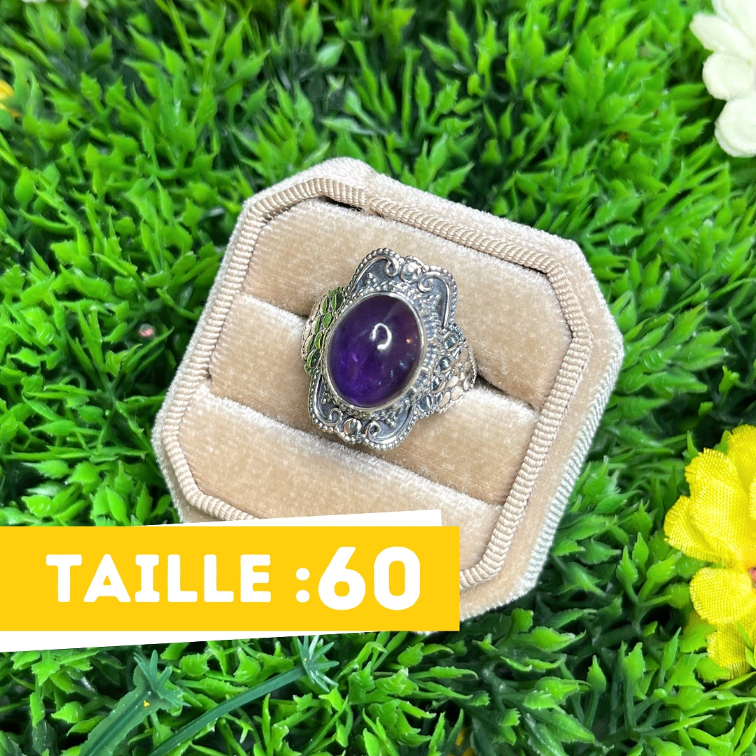 Bague Argent 925 Améthyste #38